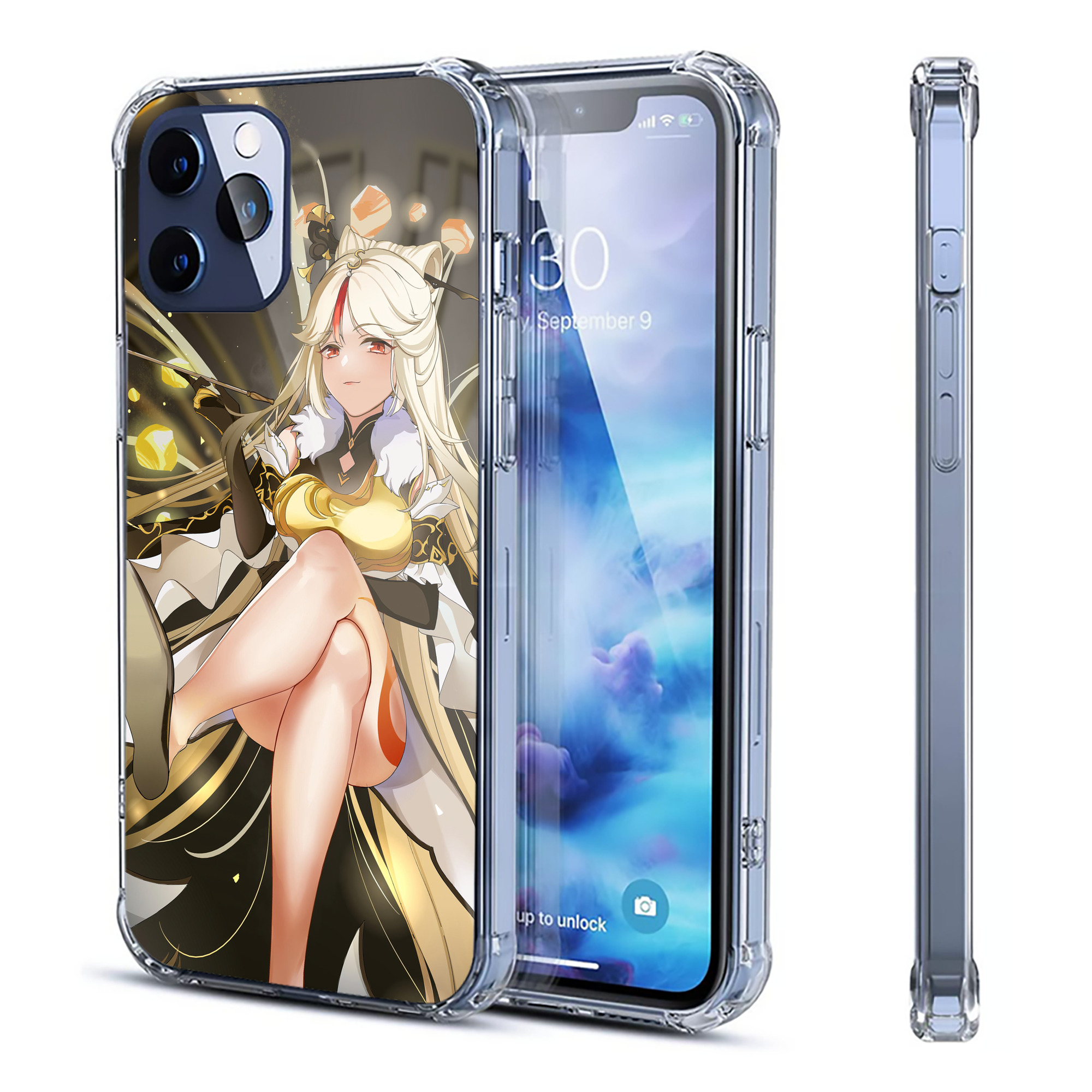 げんし神 genshin 【iPhone 12シリーズ対応】透明スマホケース（クリアソフトケース）